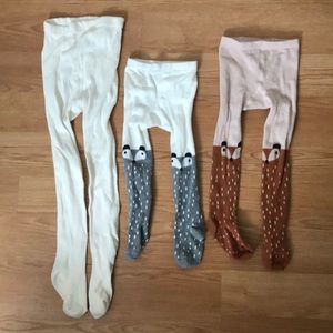 3 pairs of tights sizes 2-4